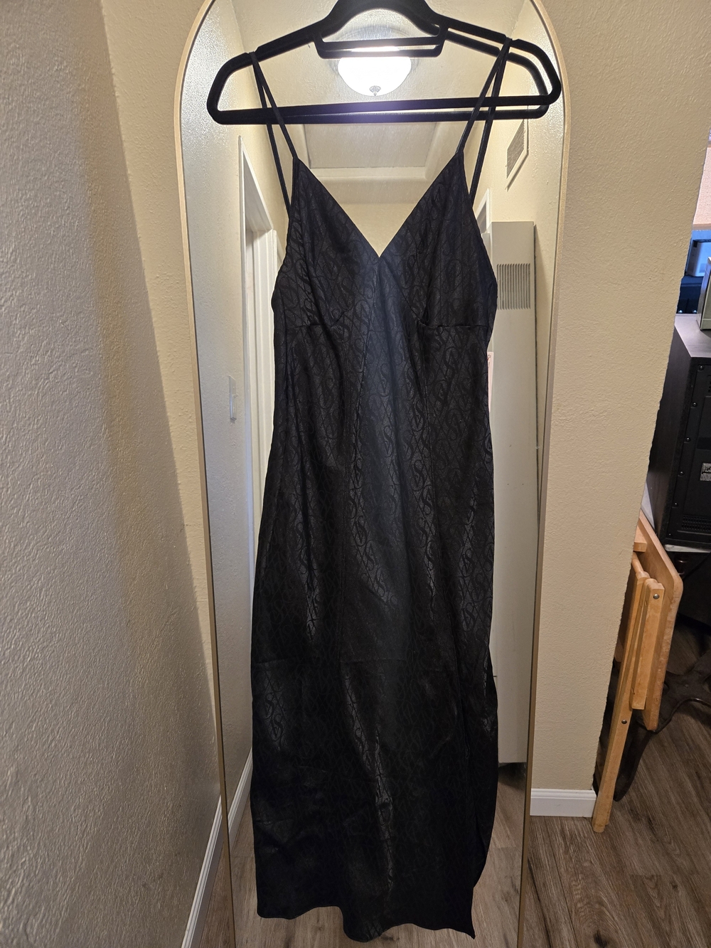 Victoria's Secret Black Slip Madi Dress with V-Neckline